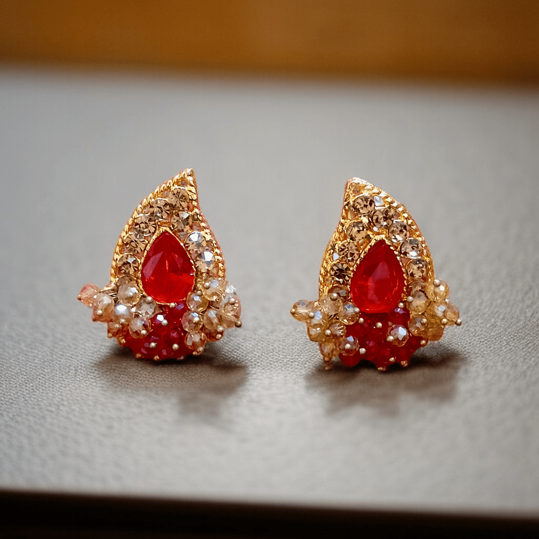 Buy Red colour jewellery earrings at best price in Pakistan